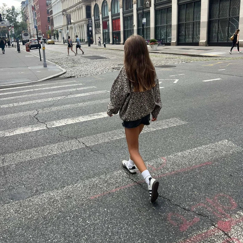 Children Sets New 25 Autumn and Winter Cute Leopard Print Long Sleeved Polo Shirt Dress for Girls Boys Cotton Sweatshirt Skirts