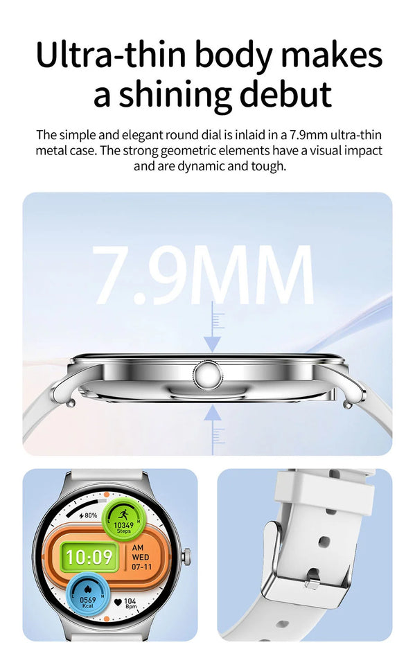 2025 Ultra-thin Durable Women Smart Watch 1.43" Amoled Screen Wireless Call Sports Health Fitness Women Watches For Android iOS