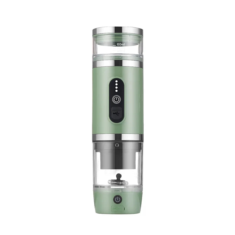 Outdoor camping portable capsule coffee machine, 3-in-1 multi-functional espresso machine with built-in wireless milk frother.