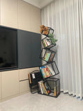 Modern Living Room Decor Iron Art Shelf Office Study Bookcase Multi-layer Storage Rack for Organizing Books And Decorations