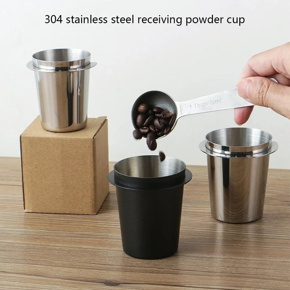 Coffee Dosing Cup 51/54/58mm Coffee Bean Measuring Cups Stainless Steel Replacement Cafe Barista Tool for Espresso Machine
