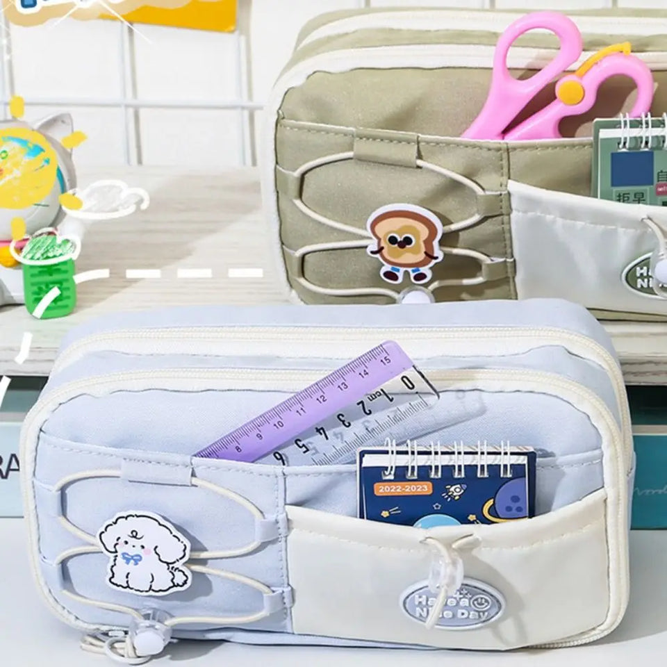 High Quality Nine Layer Pen Bag Large Capacity Multifunctional Pencil Case Dirt-proof Stationery Organizer Students