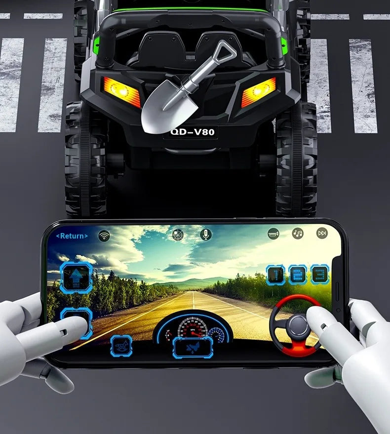 12V 7AH Big Battery Electric Car for Kids - Four-Wheel Remote Control 4WD Off-Road Ride-On Vehicle Quality Children's Transport
