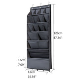 Multi-pockets Wall Storage Bag Large Over Door Hanging Shoe Organiser Behind Doors with 4 Metal Hooks Shoes Rack Storage Bags