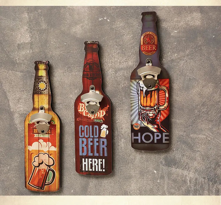 Bottle Opener Restaurant Wall Creative Decoration Item Bar Restaurant Barbecue Shop Hanging Piece Unique Bottle Opener