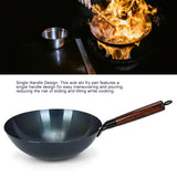 Traditional Chinese iron cooking pot/Iron pan/Round bottom with non-stick surface/Single handle/For household and commercial use