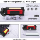 1/2/4PCS Magnetic COB Work Light USB Rechargeable LED Flashlight Portable Lantern Camping Light Type-C Power Bank Function Lamp