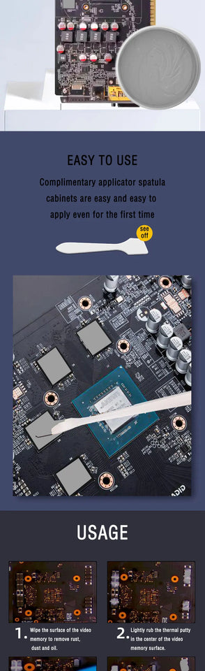 UTP-8 Thermal Putty Extreme For VGA GPU IC Processor Rapid Cooling Thermal Pad Replacement Heat Blocking Putty High Performance