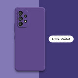 Official Square Liquid Silicone Phone Case for Samsung Galaxy A13 A23 A33 A53 A73 5G Soft Waterproof Mobile Back Covers Carcasas