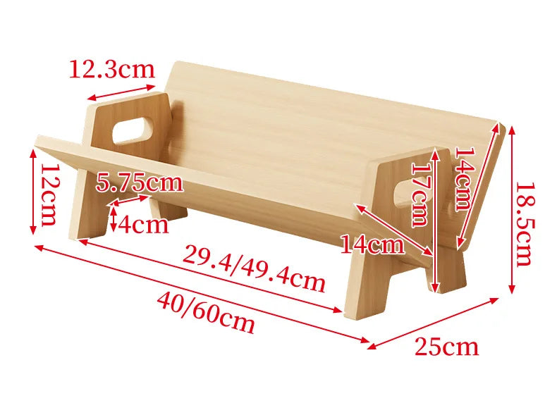 Wooden Desktop Bookshelf Portable Desktop Storage Rack Tilting Bookshelf Suitable for Study Room Decoration Office Desk