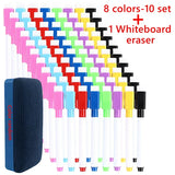 100/5Pcs Dry Erase Whiteboard Markers Set, Washable Pens with Magnetic Eraser for Office Whiteboards & Art Supplies