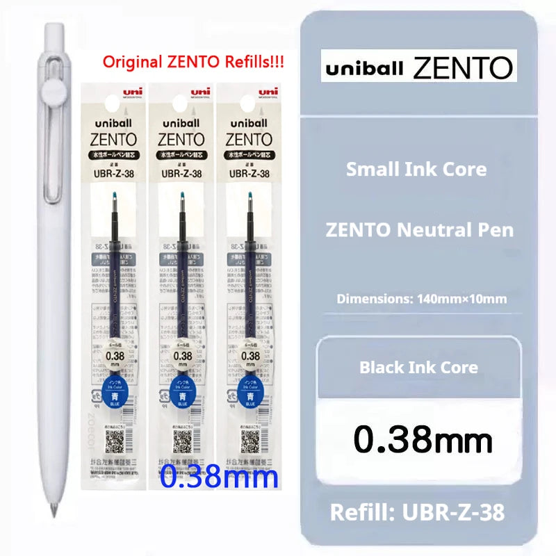 Uni-ball ZENTO Click Gel Pen,0.38/0.5/0.7mm Various Colors Water-based pen With Ergonomic Grip Smooth Writing for School&Office