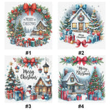 Full Embroidery Eco-cotton Thread 14CT Counted Christmas House Cross Stitch Kit