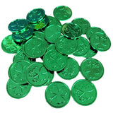 20/50/100pcs Clover Pattern Plastic Coin Fake Treasure Gift Simulation Coin Festival Decor Birthday Toys Kids Party Supplies