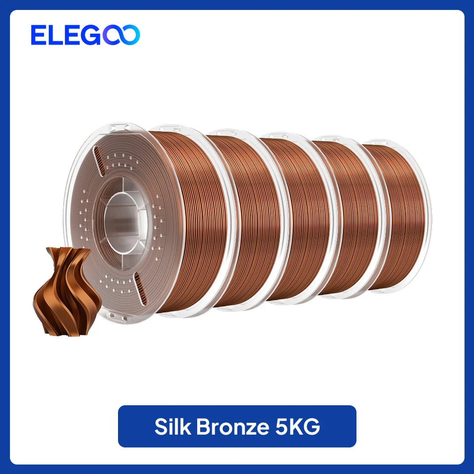 ELEGOO 5/10KG Silk Filament PLA 1.75mm 3D Printer Filament for FDM 3D Printers Elegoo PLA for Elegoo Centauri Carbon