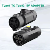 Type 1 to Type 2 EV Charger Adapter 32A EV Charger Connector SAE J1772 to Type 2 Adapter for Electric Vehicle Charging