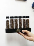 Coffee Beans Storage Container Tube Display Rack One-Way Exhaust Valve Single Dose Tea Bottle Glass With Funnel Barista Tools