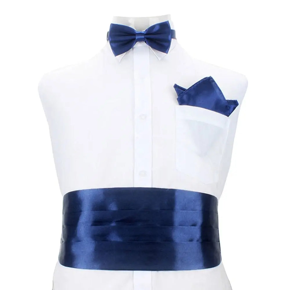 Gentleman Solid Wide Silk Satin Elastic Belly Band Tuxedo Cummerbund Commercial Banquet Model Business  Without Bowtie