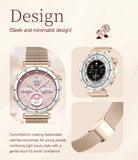 LIGE New 1.19inch AMOLED Fashion Ladies Smart Watch Bluetooth Call Sports Bracelet Women’s Health Waterproof Diamond Smartwatch