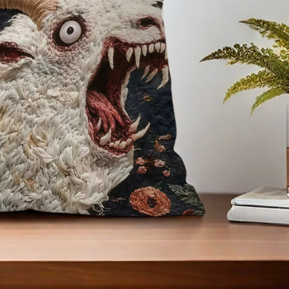 Pooky Goat Face 2D cushion cover For Pillow Printing Sofa Decoration Home Car Room Coffee Shop Office Nordic Simplicity