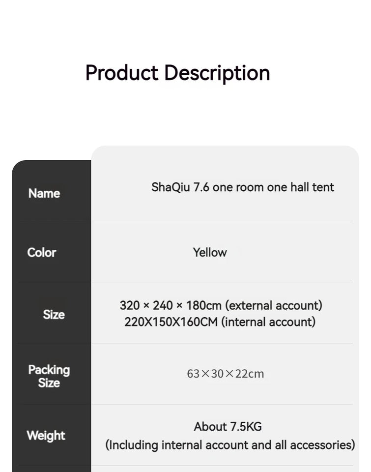 Naturehike Dune 7.6 Camping Tent 2 People 4 Season Tent Ultralight PU2000mm Outdoor Travel iking Tent With Chimney Screen Window