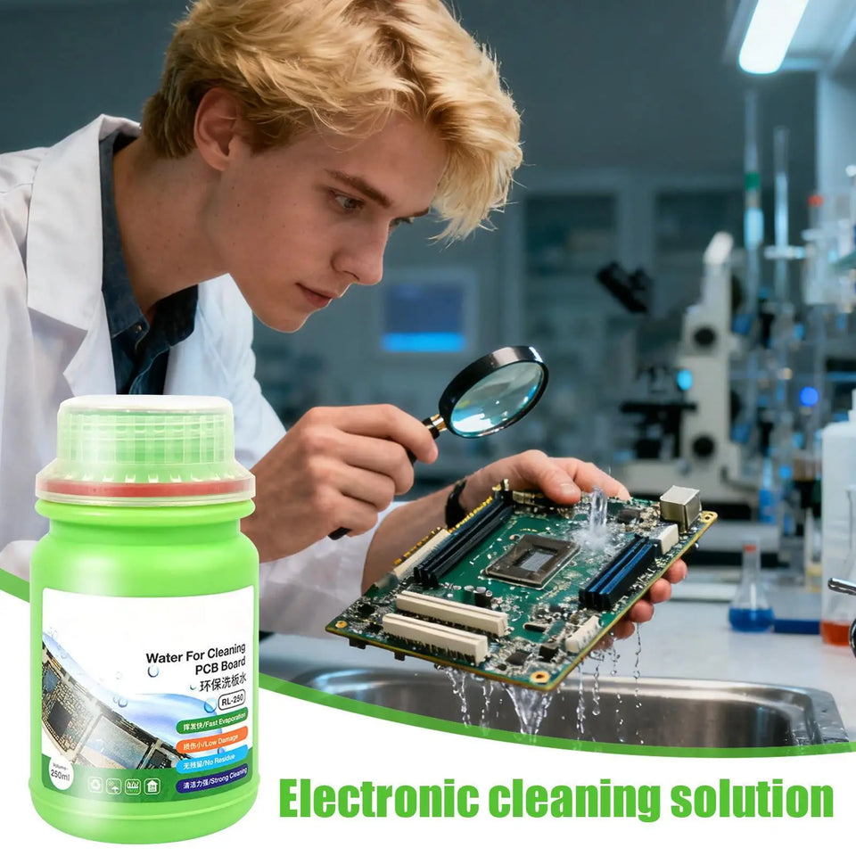 Electronic Liquid Cleaner 250ml Electronics Cleaning Liquid Circuit Board Cleaner for Keyboard Laptop Tablet Motherboard Home