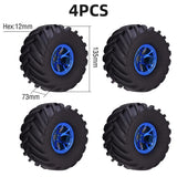 AUSTAR 4PCS AX-3003 135mm Tyre Rubber Tire Wheel Plastic Rim Hub for 1/10 RC HSP HPI Monster Truck Model Spare Parts