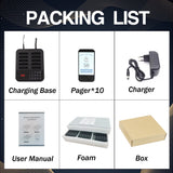 Wireless Restaurant Pager Guest Calling Paging System Waterproof Food Pager for Coffee Shop Dessert Shop Food Truck Bank
