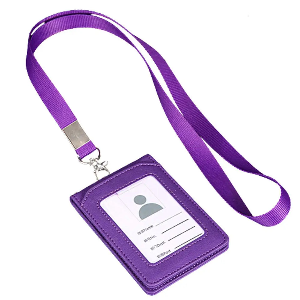 Neck Strap Stationery Business Office School Supplies Card Holder with Lanyard ID Desk Organizer Badge Holder Bus Cards Cover