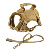 Tactical Cat Harness Leash Set Escape Proof Breathable Military Vest and Velcro for Small Dog Kittens Puppies Walking & Training