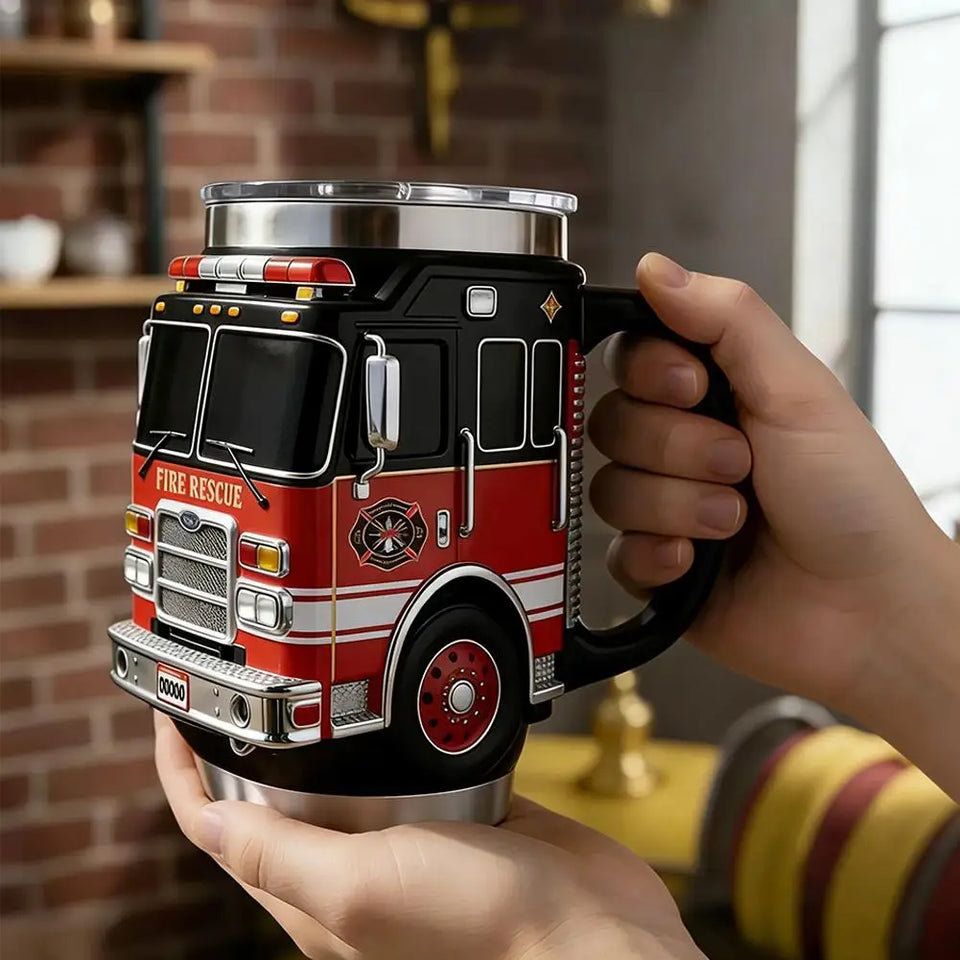 Creative Fire Rescue Mugs Firefighting Coffee Mugs Creative Design Truck Coffee Mug Firefighting Coffee Mugs Tea Cups