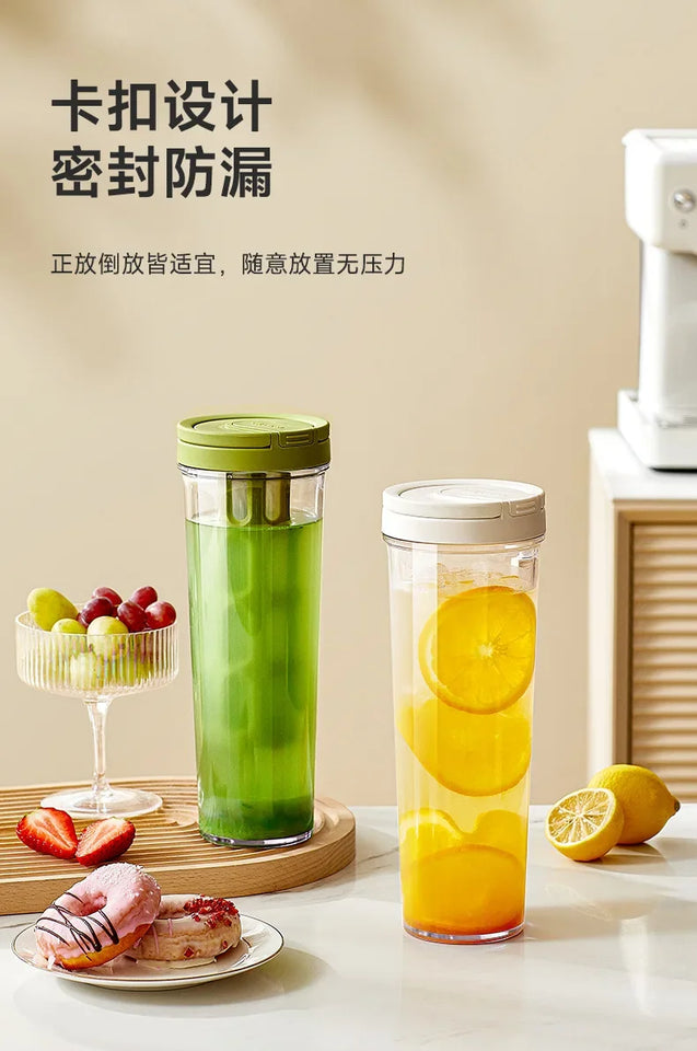 1L cold brew coffee maker manual cold water coffee maker and high capacity water bottle summer portable juice tea coffee kettle
