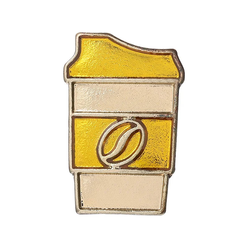 Coffee Cup Collection Enamel Pins Custom Coffee Machine Beans Mug Brooches Lapel Badges Party Jewelry Gifts Wholesale