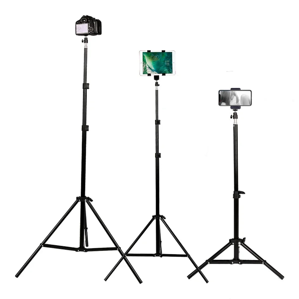 200/170/150/55cm Selfie Tripods Aluminum Light Stand For Phone Stand Mount Digital Camera Tripod With Clip Bluetooth Controller