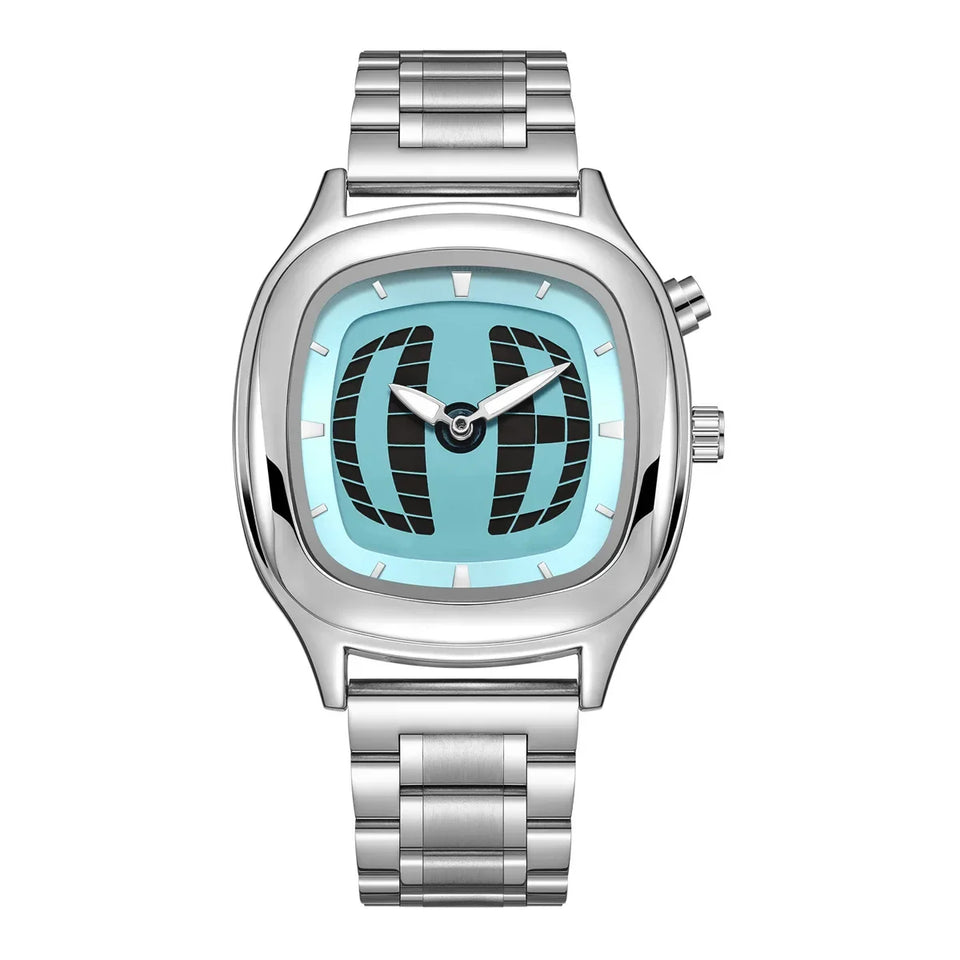 Business AAA Quartz Watch Color Square Y2K Pointer Number Dual Display Steel Personalize Hot Watches Men Dynamic Design Clcok