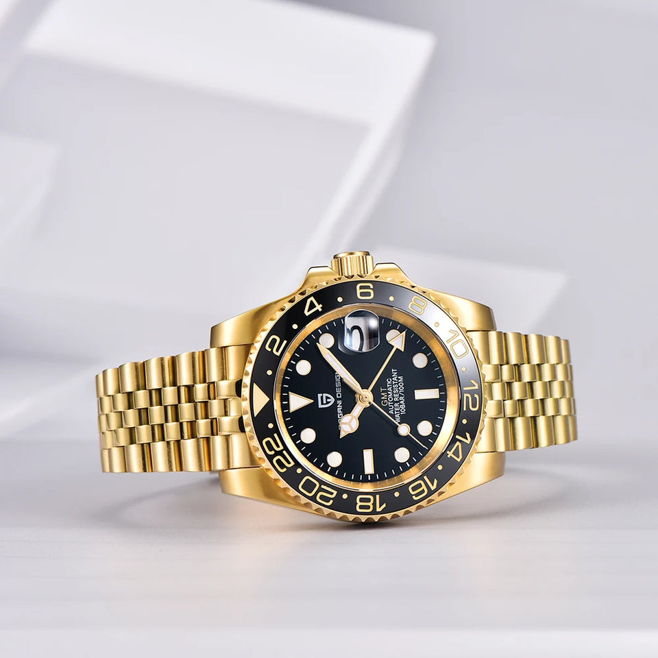 2025 PAGANI DESIGN New PD-1662 V5 Men Mechanical Watches Luxury Ceramic Bezel Automatic Watch 100M Waterproof GMT Watch for Men