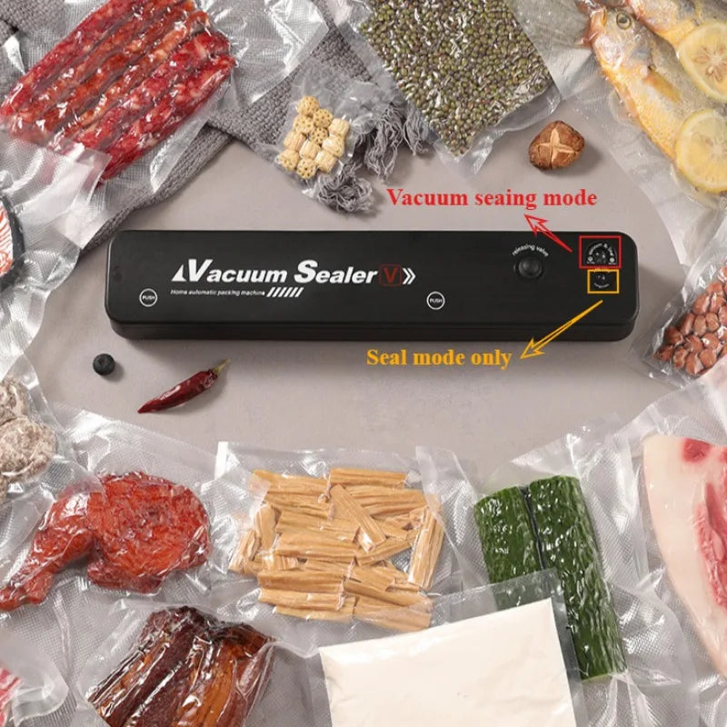 Kitchen Gadgets Food Vacuum Sealer Home Sealing Machine Food Storage Plastic Bags Sealer Portable Food Preservation Machine