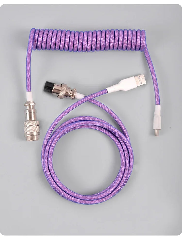 3M Type C Mechanical Keyboard Coiled Cable USB Keyboard Wire Mechanical Keyboard Aviator Desktop Computer Aviation Connector