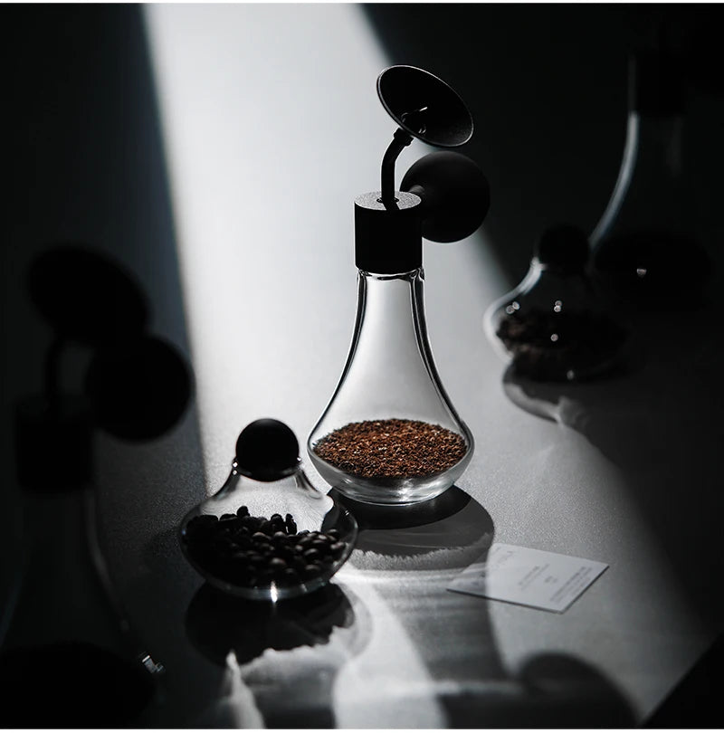 MHW-3BOMBER Coffee Aroma Bottle Coffee Display Jar Glass Creative Fragrance Bottle Coffee Aroma Display Coffee Accessories
