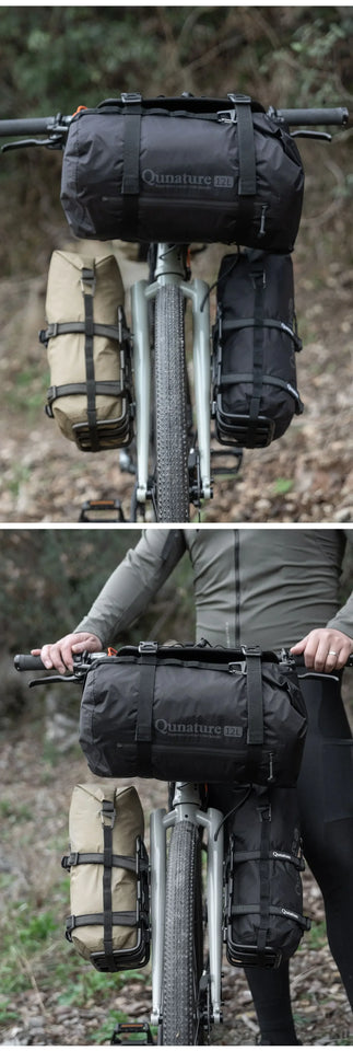 Qunature Bikepacking Bicycle Mount 3/6/12L Waterproof Bag Set Lightweight Durable Shelf Holder for Road Bike Mtb Cycling