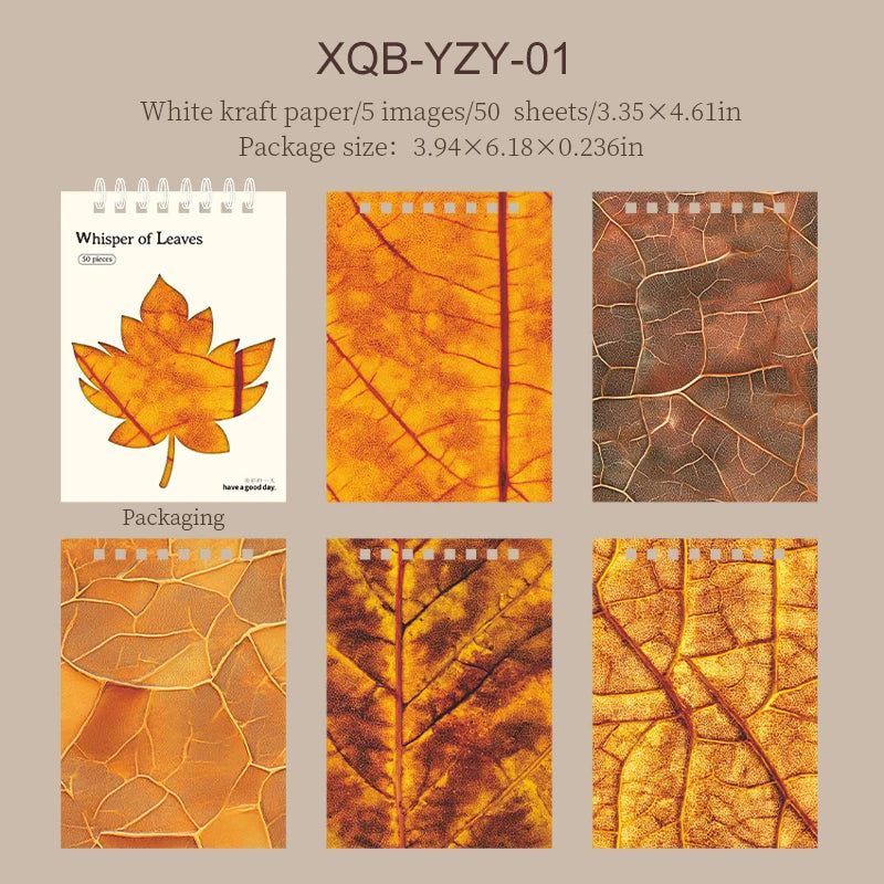 JIANWU Whisper of Leaves Series Vintage Texture Landscape Collage Scrapbook Material Paper Creative Junk Journal Stationery