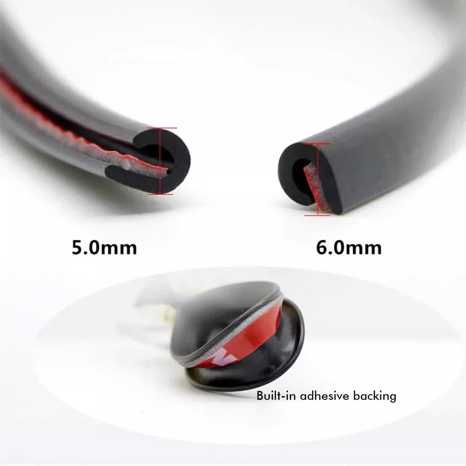 5M Car Door Edge Sealing Strip Transparent PVC Scratch Protector Strip Anti-collision Stickers Door Anti-scratch Car Accessories