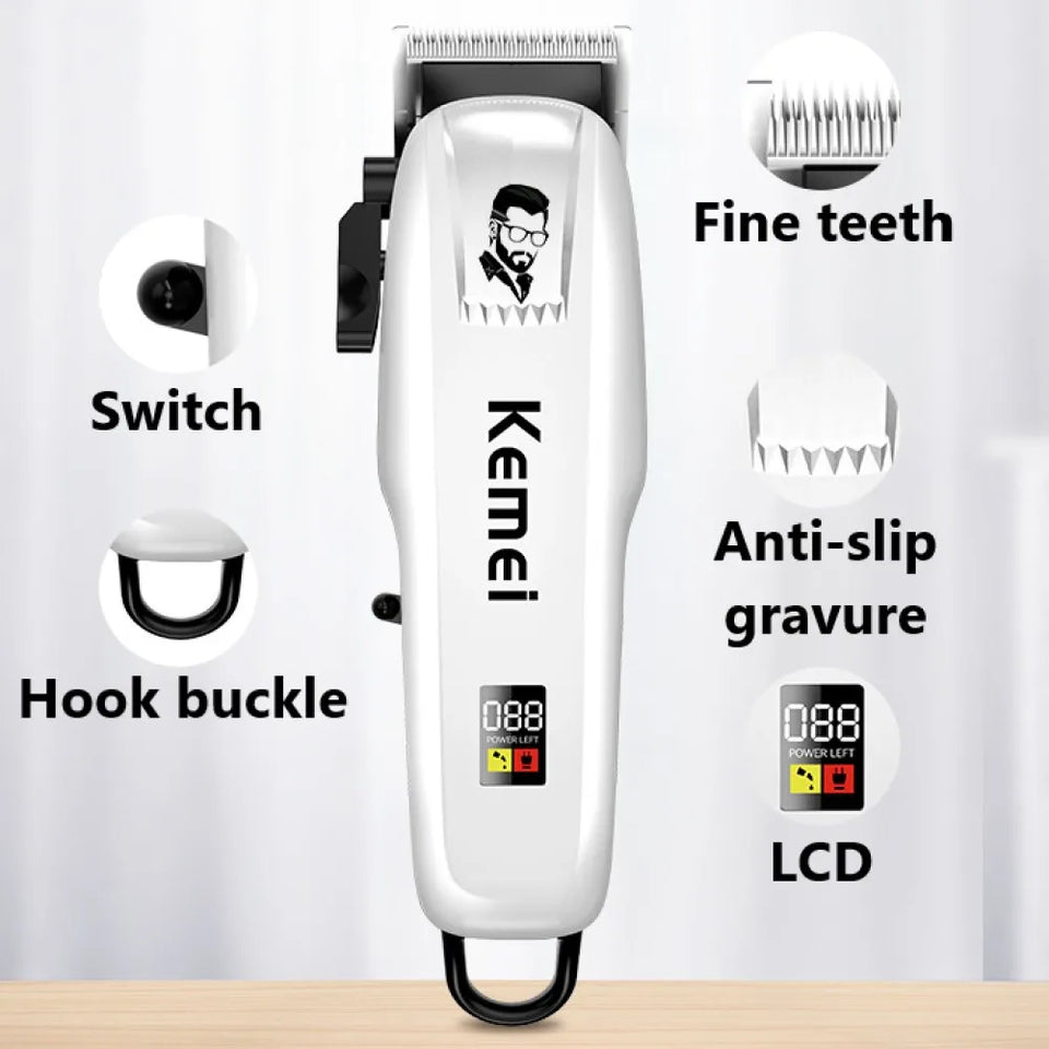 Kemei PG809A Professional Hair Clipper Rechargeable Hair Trimmer For Men Grooming Kit Professional Electric Beard Hair Trimmer