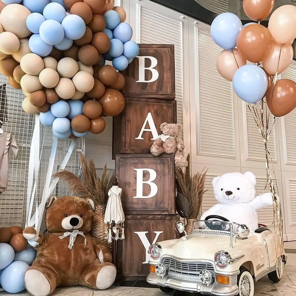100Pcs Dark Brown Balloons Kit 5/10/12/18" Khaki Coffee Latex Balloon Garland Birthday Baby Shower Wedding Party Decoration