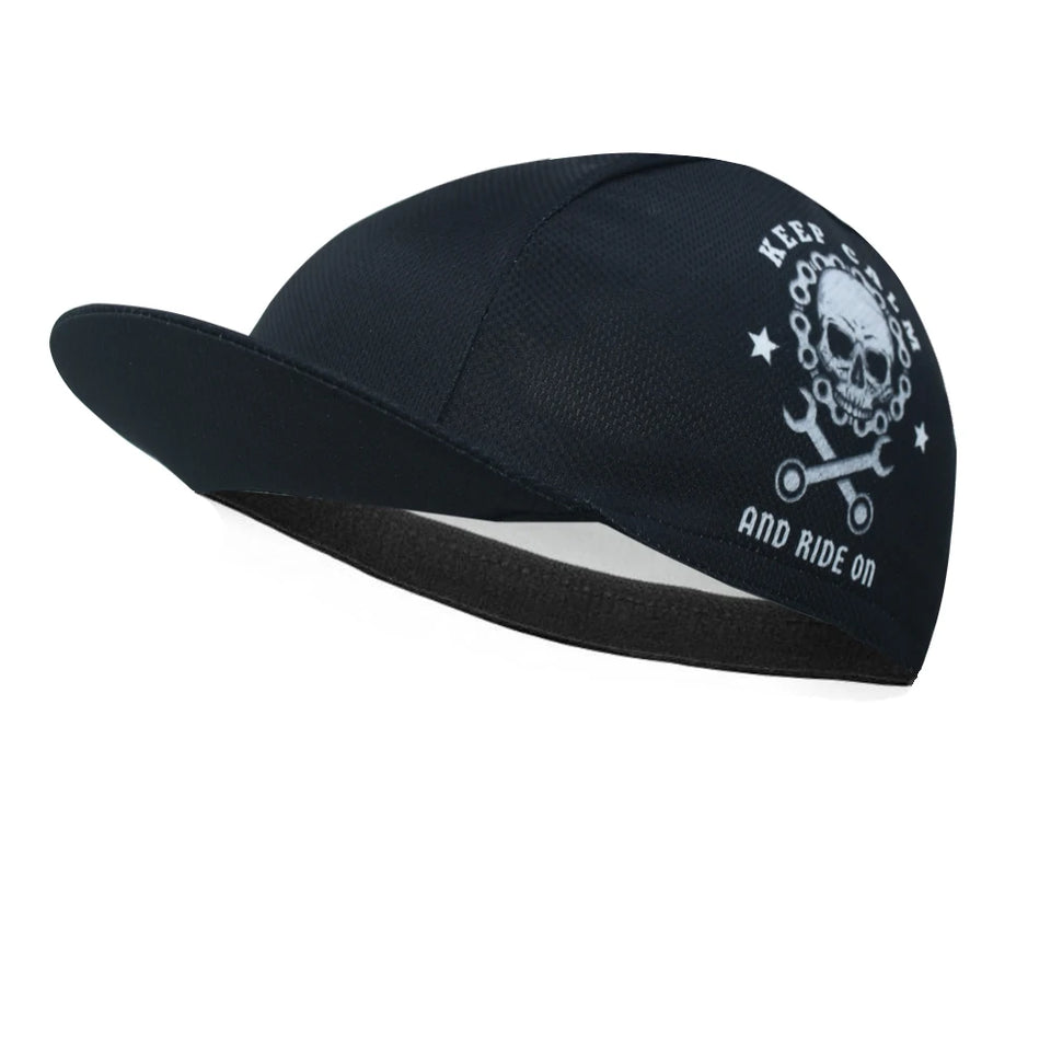 Black Cycling Cap Funny Road Bicycle Hat Cartoon Bike Headwear Men and Women Coffee & Beer Gorra Ciclismo