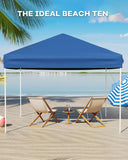 10x10 FT Pop Up Canopy Tent with 3 Adjustable Heights – Outdoor Sun Shade Shelter, 4 Sandbags & Carry Bag, for Parties & Events