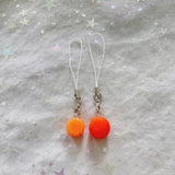 Set of 2 Cute Orange Phone Charm, Kawaii Fruit Lanyard Strap, Mobile Cellphone Electronic Accessory, Kawaii Gift Idea