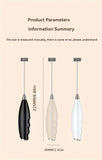 2025 New Stylish Multifunctional Handheld Electric Mixer  Battery Operated Dual-head Whisk for Cappuccino, Matcha, Eggs, Lattes