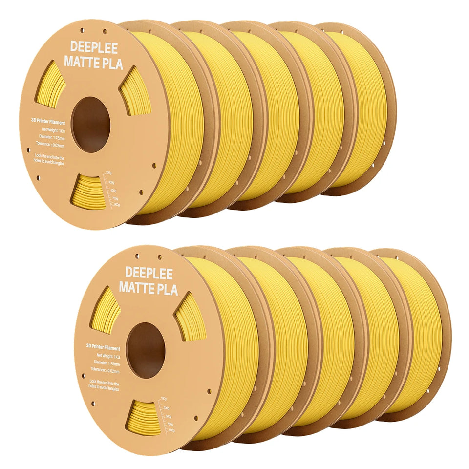 DEEPLEE Matte PLA Filament 1KG,1.75mm FDM 3D Printer Filament Dimensional Accuracy +/- 0.02mm, 1kg Carboard Spool (2.2lbs)