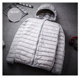2023 New Arrivals Men's Fashion Hooded Puffer Jackets Autumn Winter Keep Warm White Duck Down Casual Men Down Coat